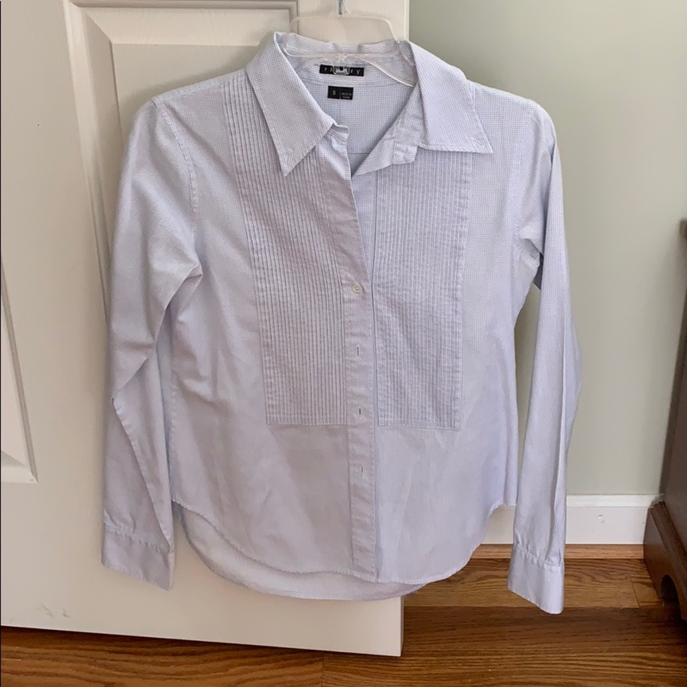 Blue button down